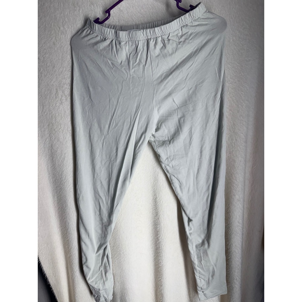 Bryn Walker Organic Cotton Tapered Leggings Light Sage Green Made in USA Medium